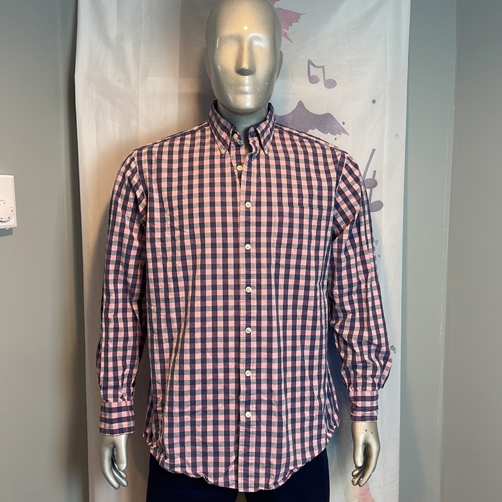 Charles Tyrwhitt Checkered Weekend Jermyn Street London 100% Cotton Size L